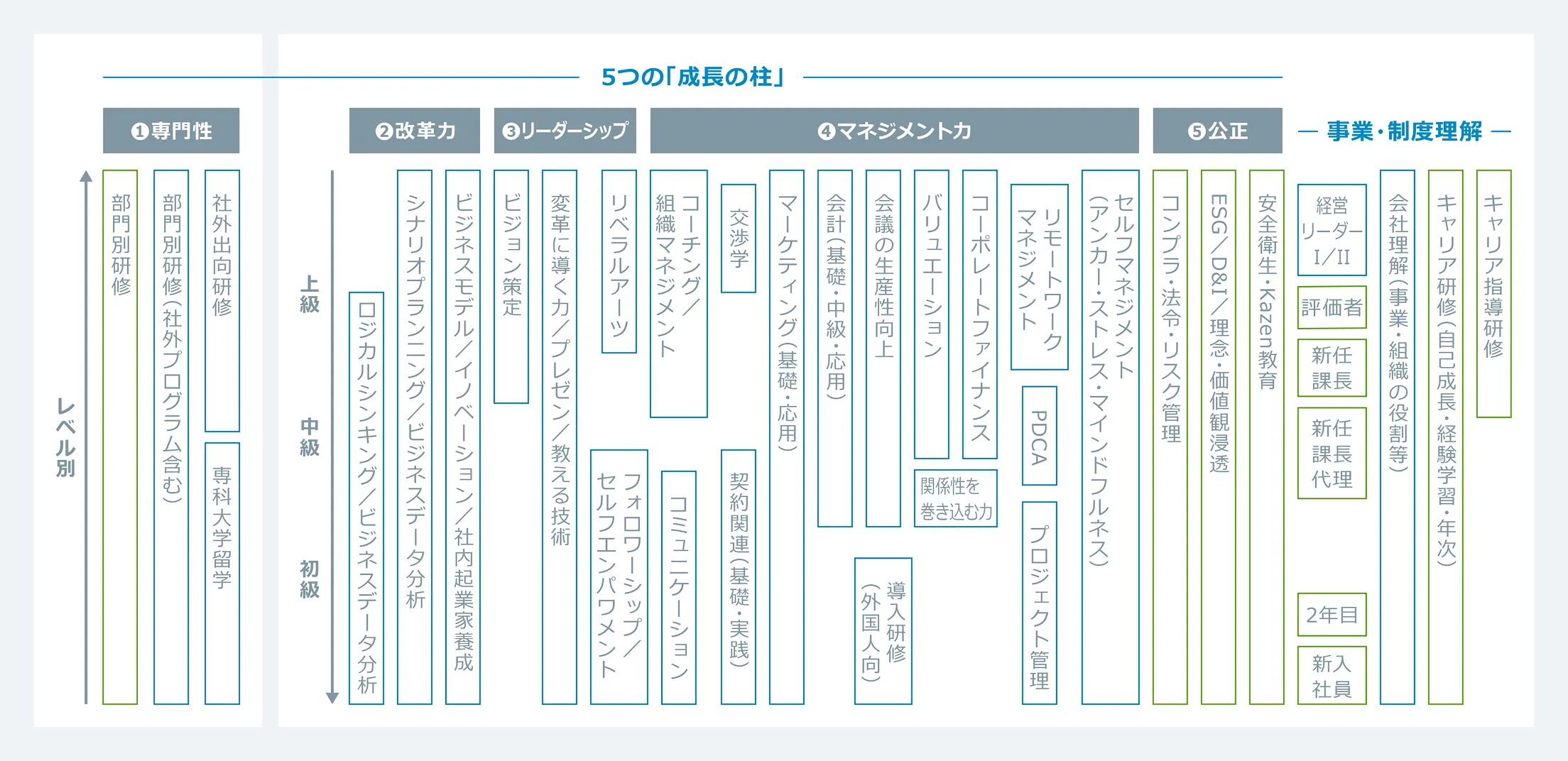 充実した研修制度図