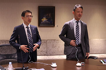 Our male executives try a menstrual pain simulator