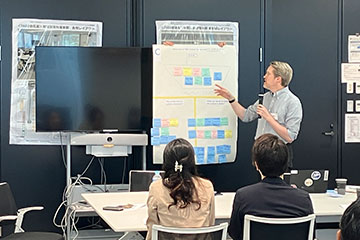 A participant presents his group’s ideas