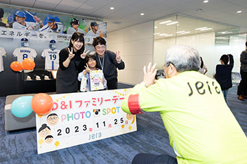 Taking a commemorative photo