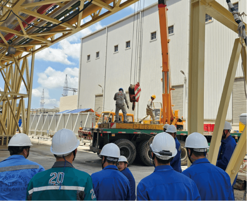 Safety patrol at Mekong Energy's Phu My 2.2 Power Plant (Vietnam)